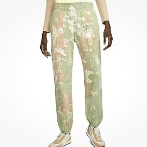 Nike Womens Sportswear Trend Acid Wash Fleece Green Joggers